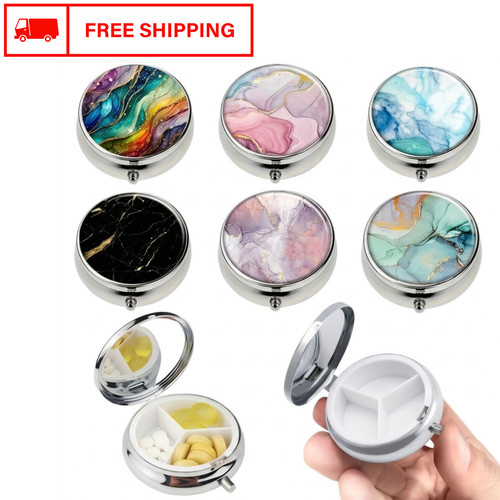 Metal pill box for medicine - box,