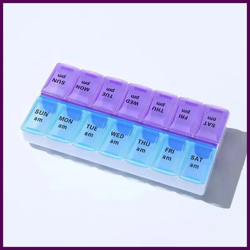 Weekly pill box organizer - pill,