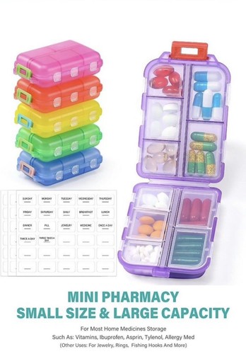 Travel pill organizer small - pill,