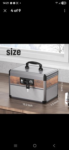 Portable lock box with hinged - lock,