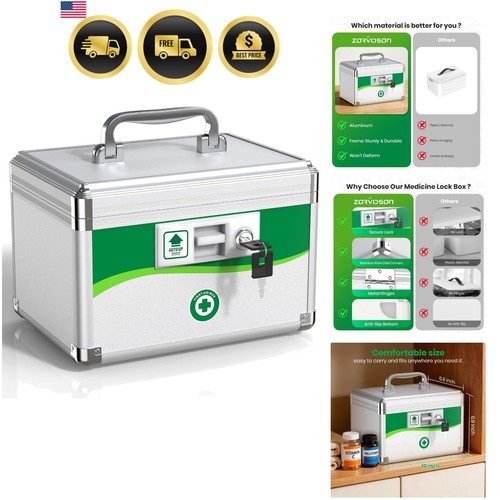 Medicine lock box - box, keys